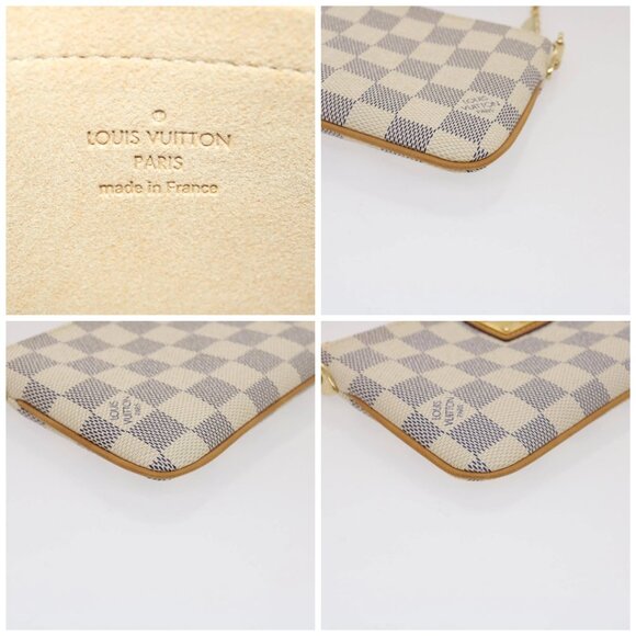 LOUIS VUITTON Damier Azur Pochette Mira MM Accessory Pouch - Picture 12 of 16